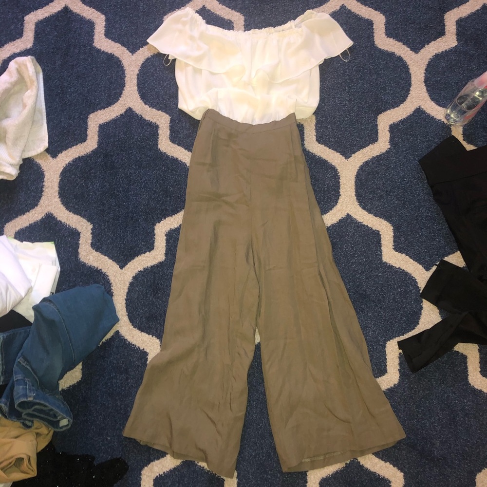 Zara off the shoulder jumpsuit